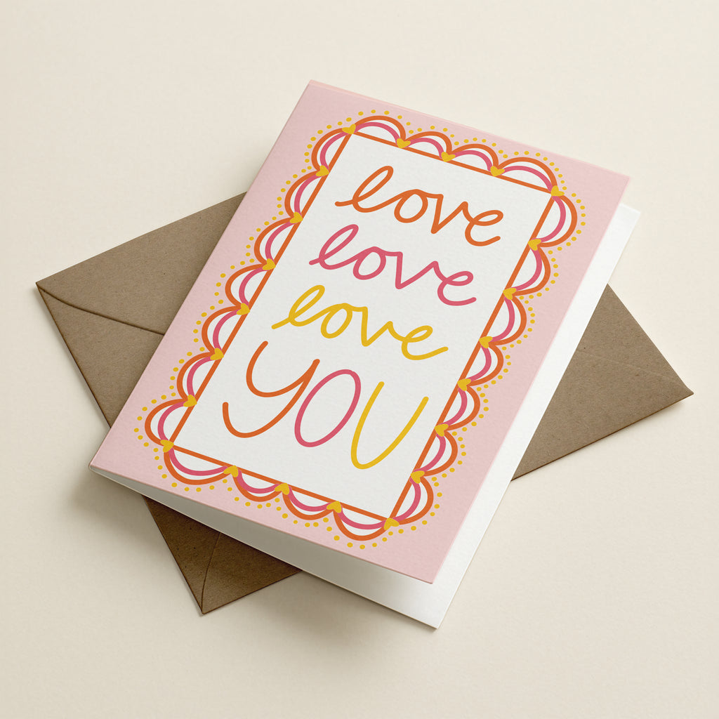 WS Love Love Love You Or - FR - Word Greeting Card