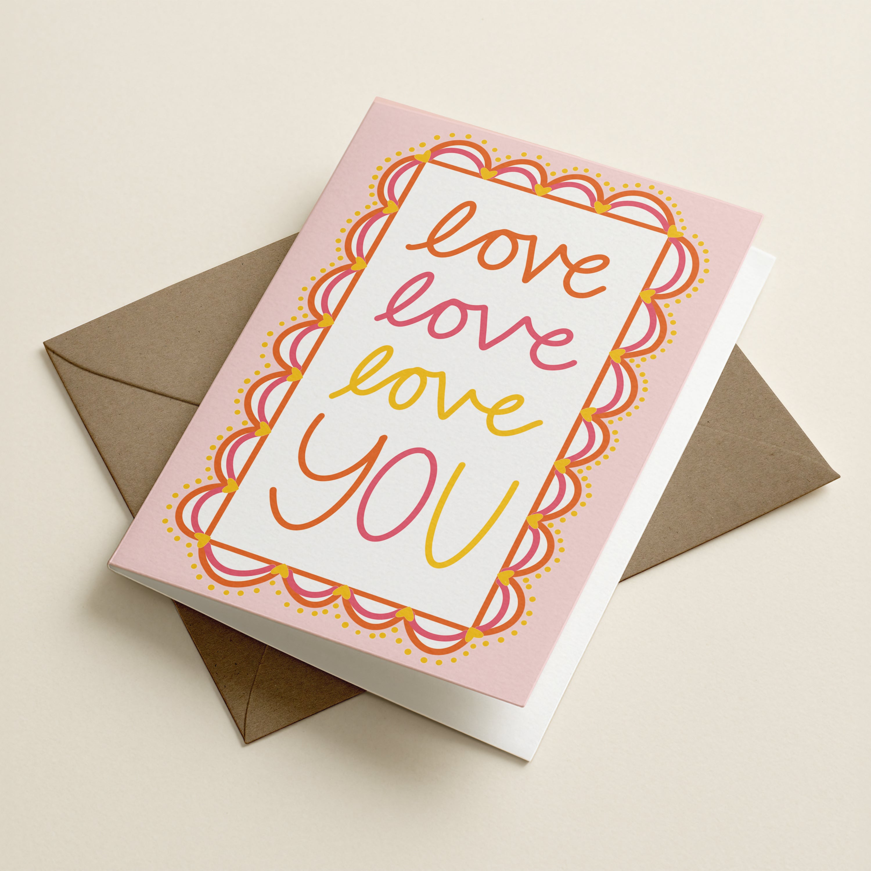 WS Love Love Love You Or - FR - Word Greeting Card