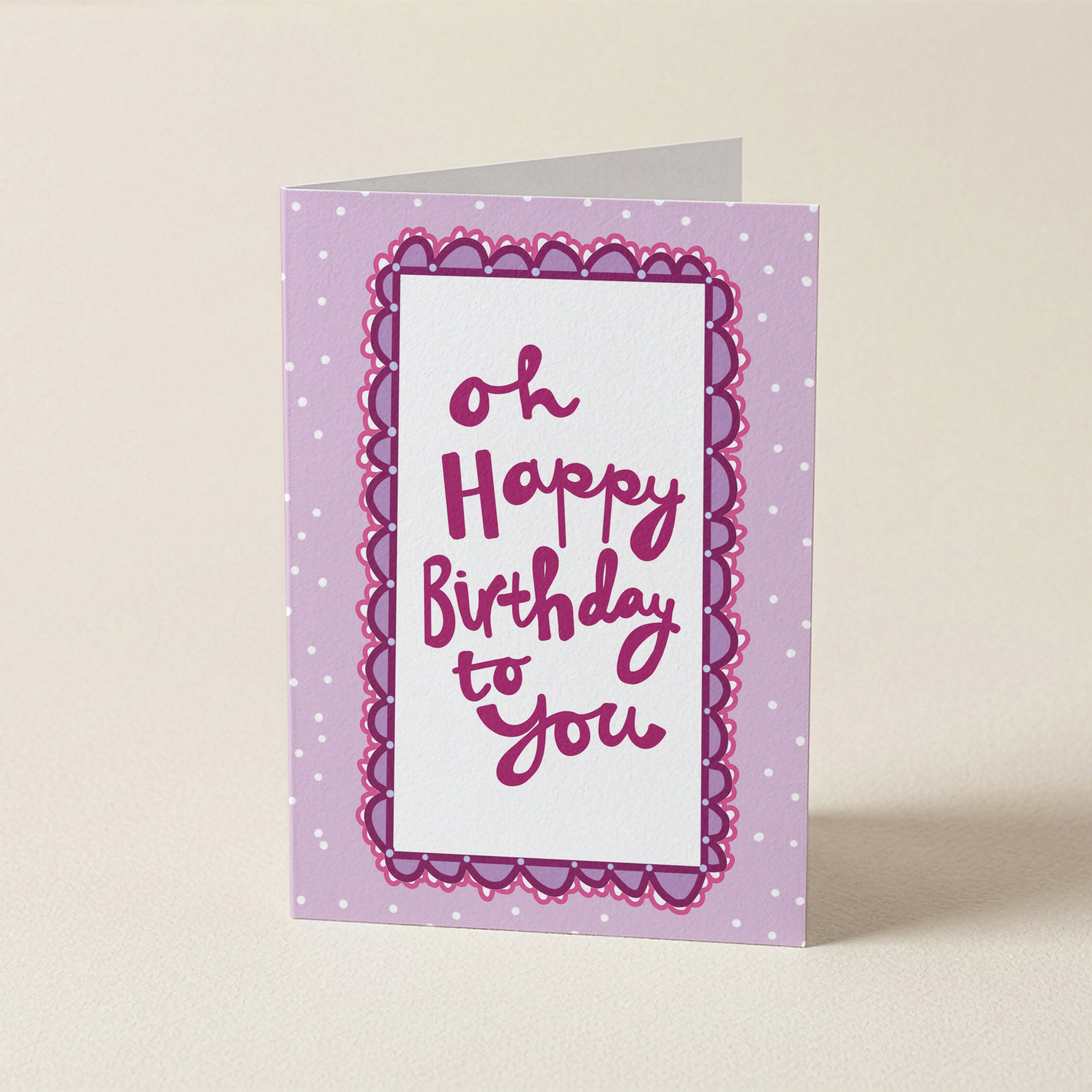 WS Oh Happy Birthday To You Lav - FR - Word Greeting Card