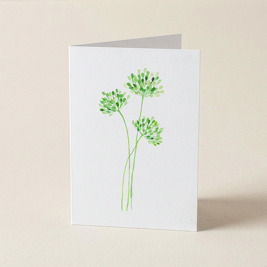 WS Green Bloom Trio - Botanical Greeting Card