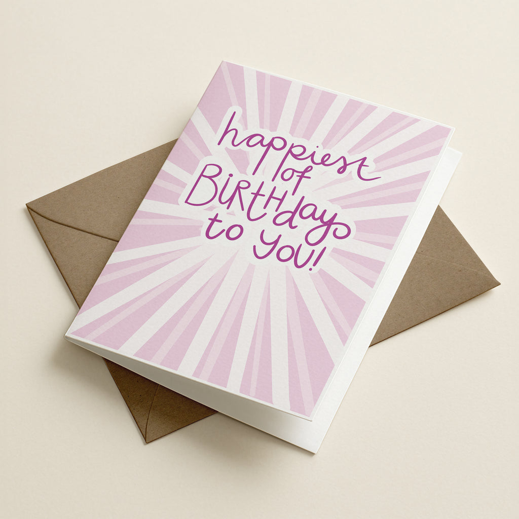 Happiest of Birthdays - CEL - Word Greeting Card