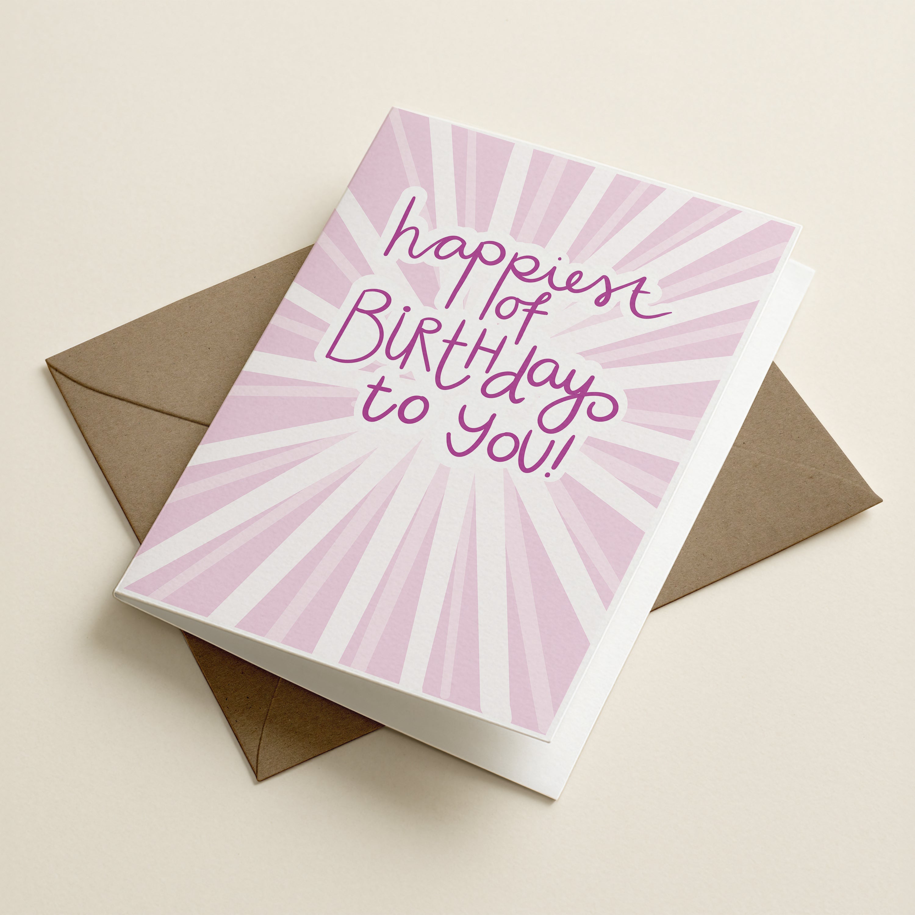 Happiest of Birthdays - CEL - Word Greeting Card