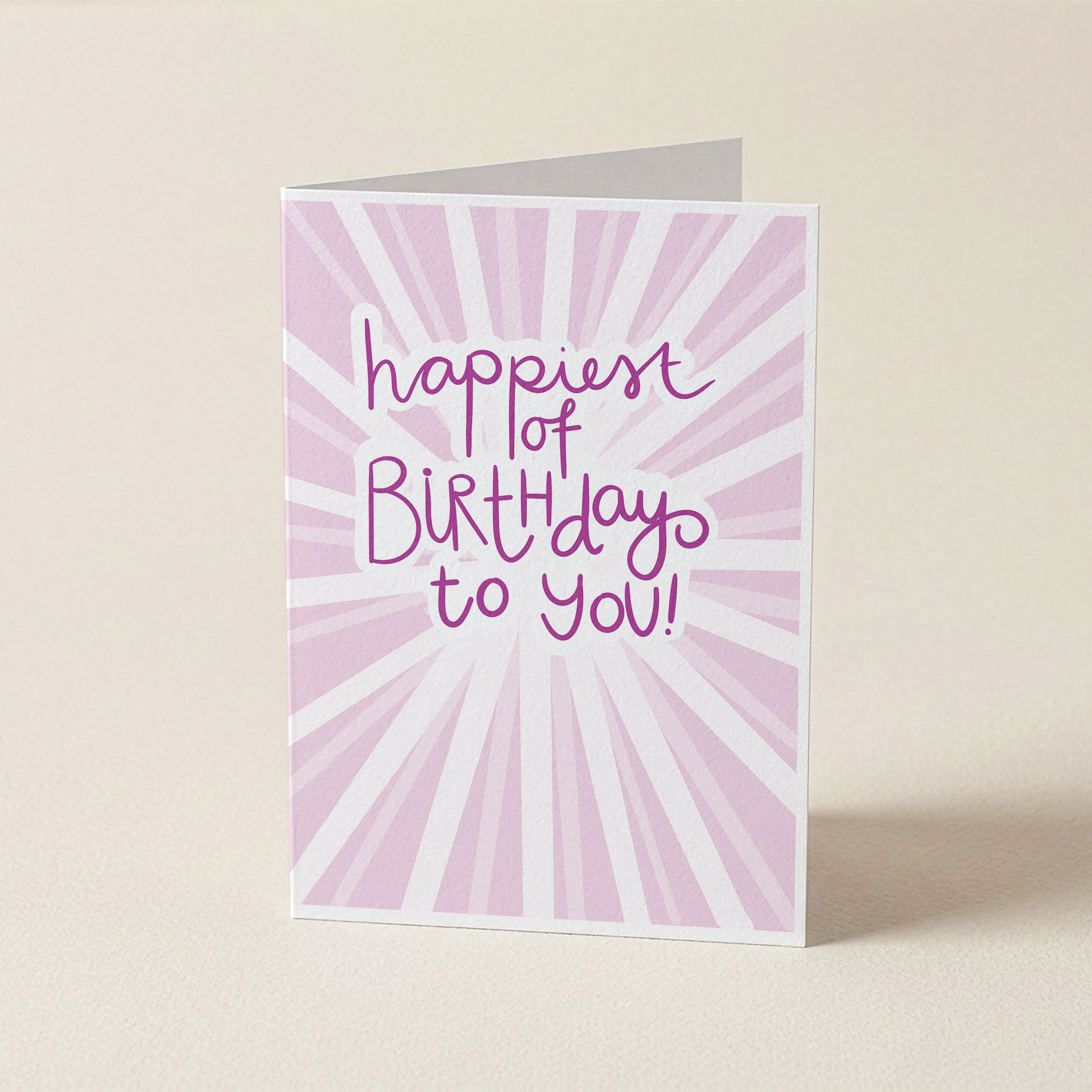 Happiest of Birthdays - CEL - Word Greeting Card