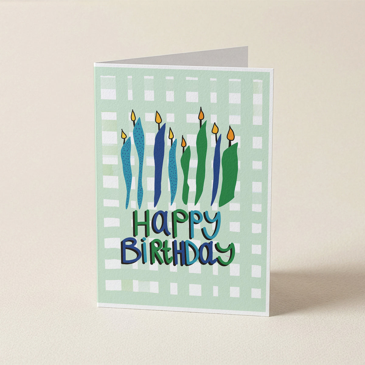 WS Candles Happy Birthday - CHK - Word Greeting Card