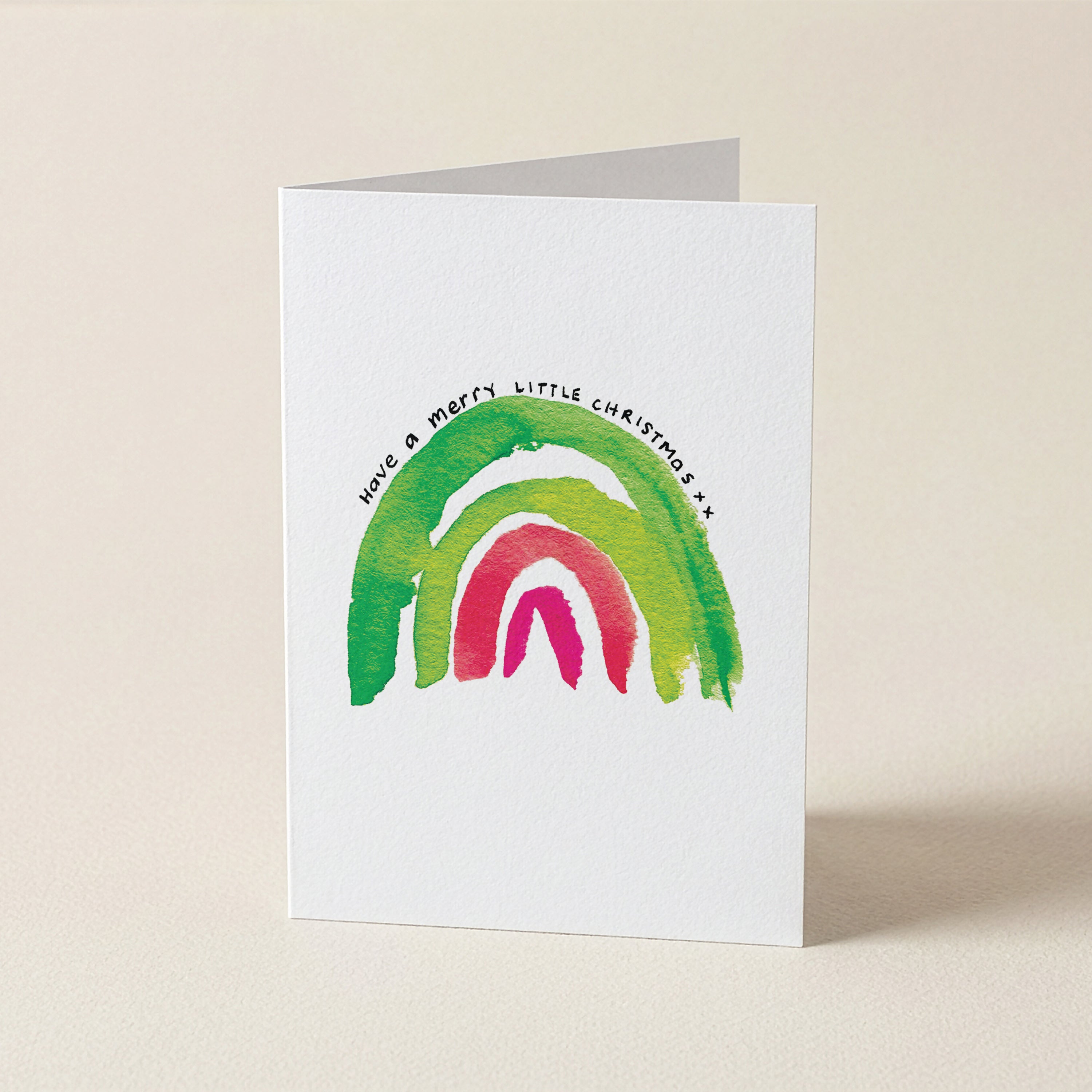 Rainbow Wishing You A Merry Little xmas - CH - Christmas Cards