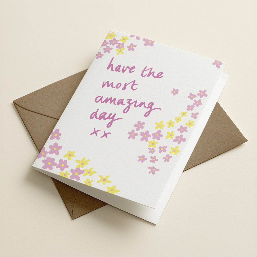 Have The Most Amazing Day - 70S - Word Greeting Card