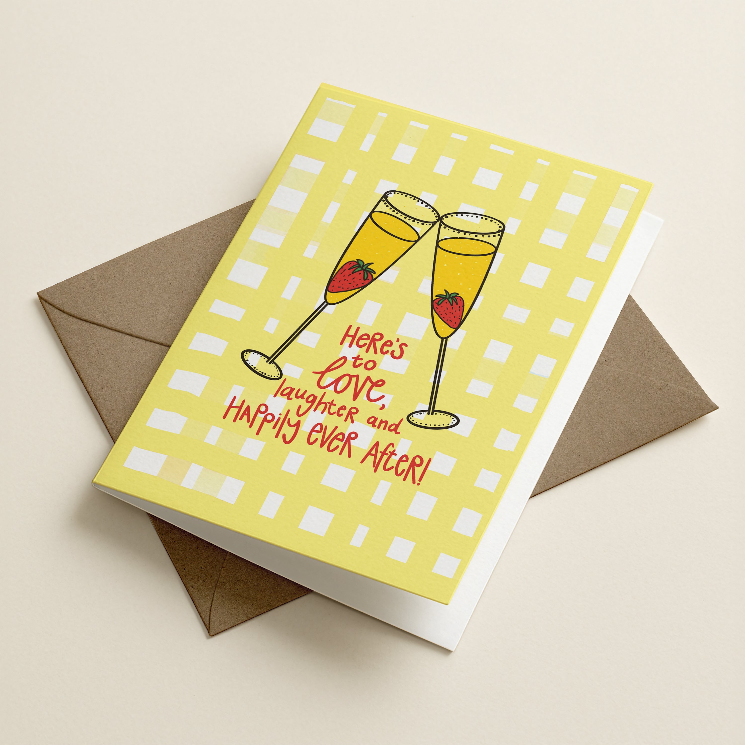 Here's to Love, laughter - CHK - Word Greeting Card