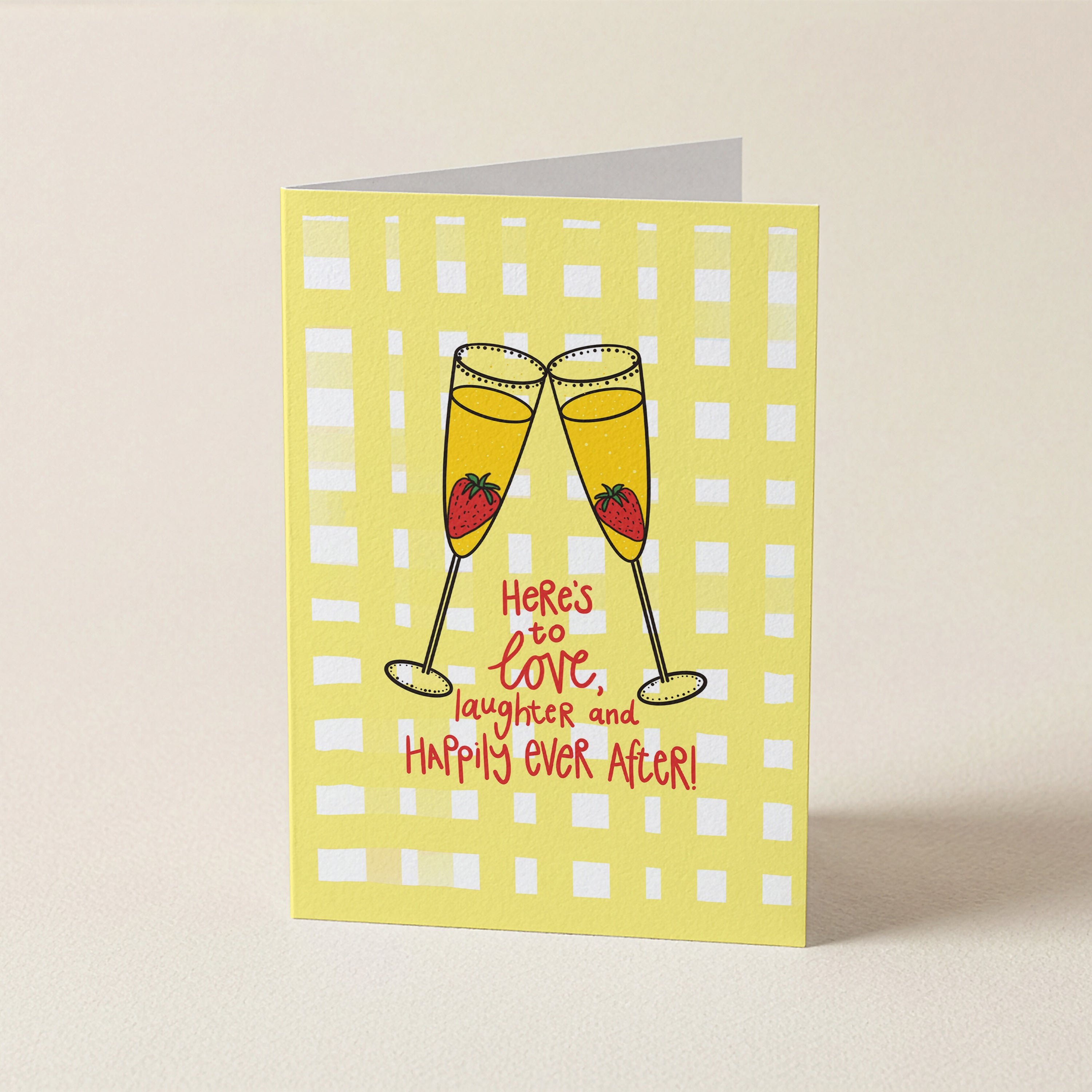 Here's to Love, laughter - CHK - Word Greeting Card