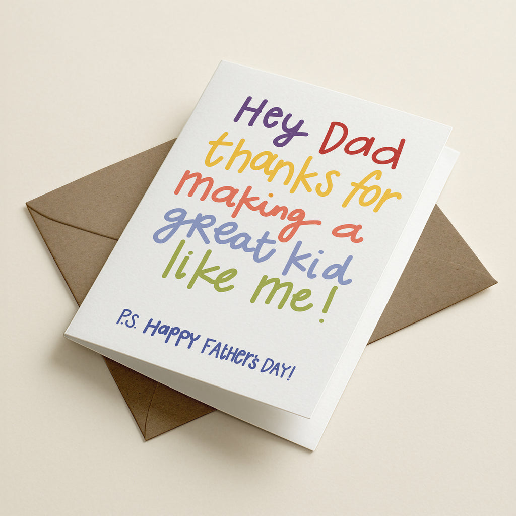 WS Great kid like me Happy Father's Day - FD - Father's Day Card