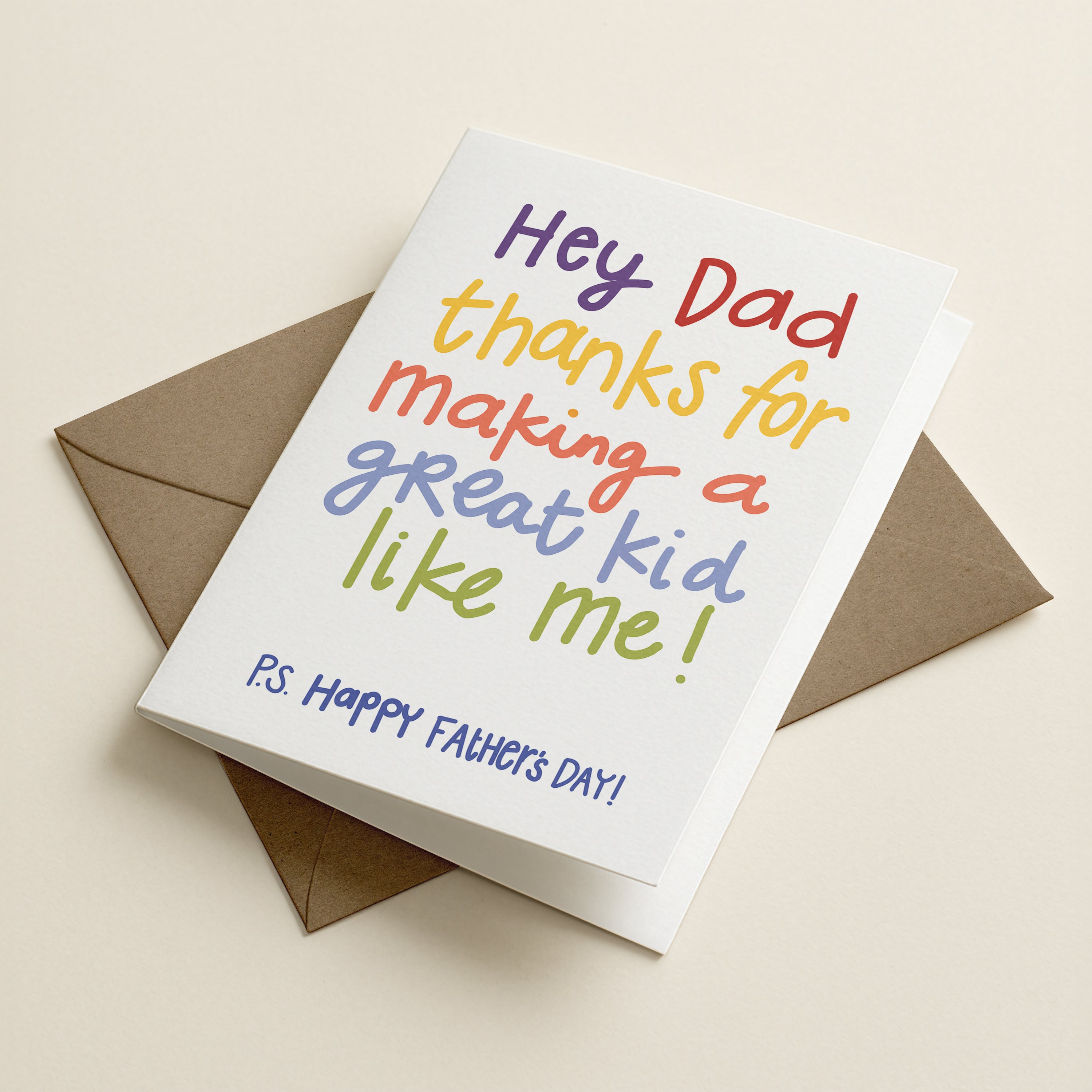 WS Great kid like me Happy Father's Day - FD - Father's Day Card