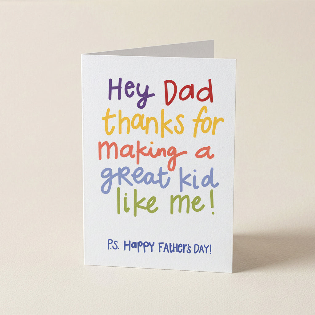 WS Great kid like me Happy Father's Day - FD - Father's Day Card