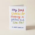 WS Great kid like me Happy Father's Day - FD - Father's Day Card