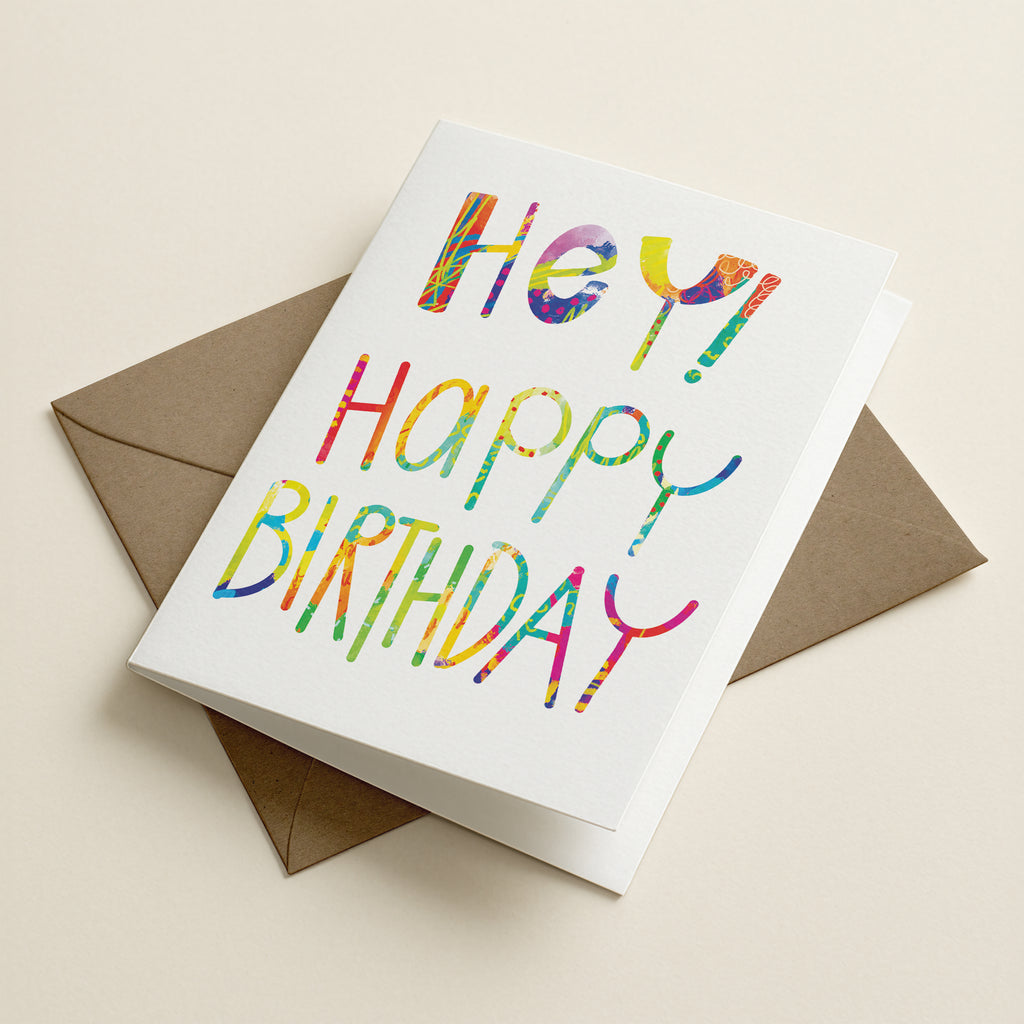 WS Hey! Happy Birthday - WCO - Word Greeting Card