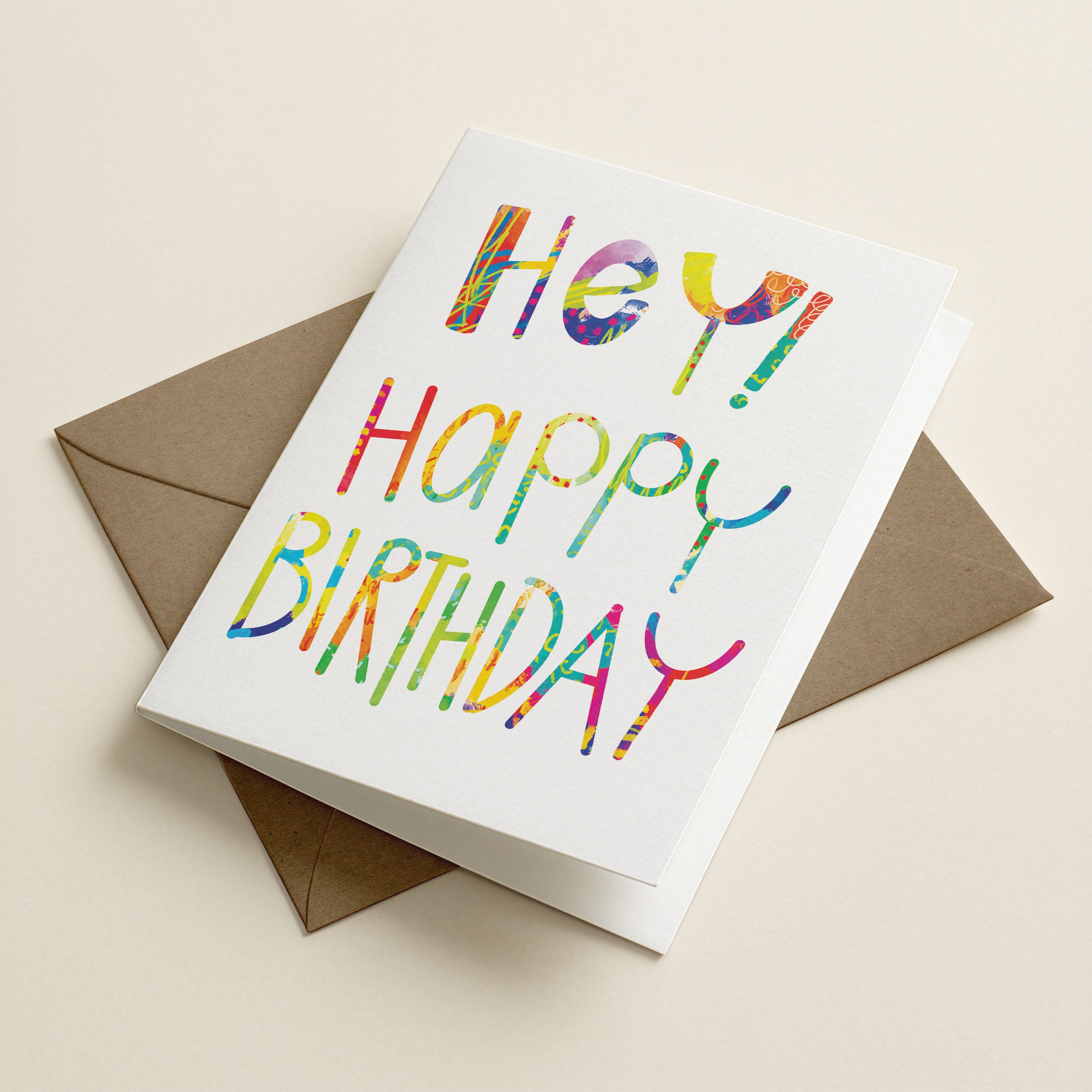 WS Hey! Happy Birthday - WCO - Word Greeting Card