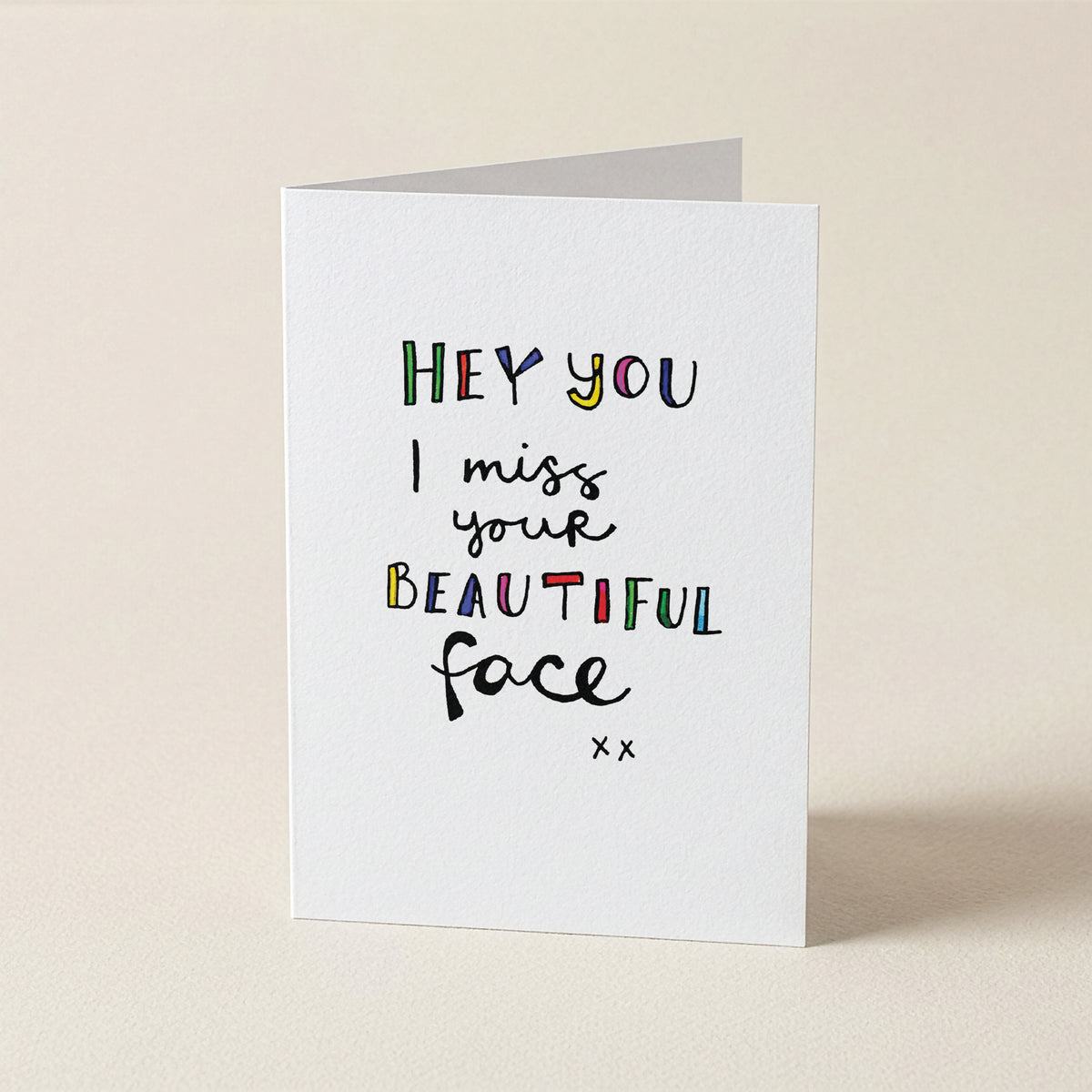 WS Miss Your Face - WW - Word Greeting Card