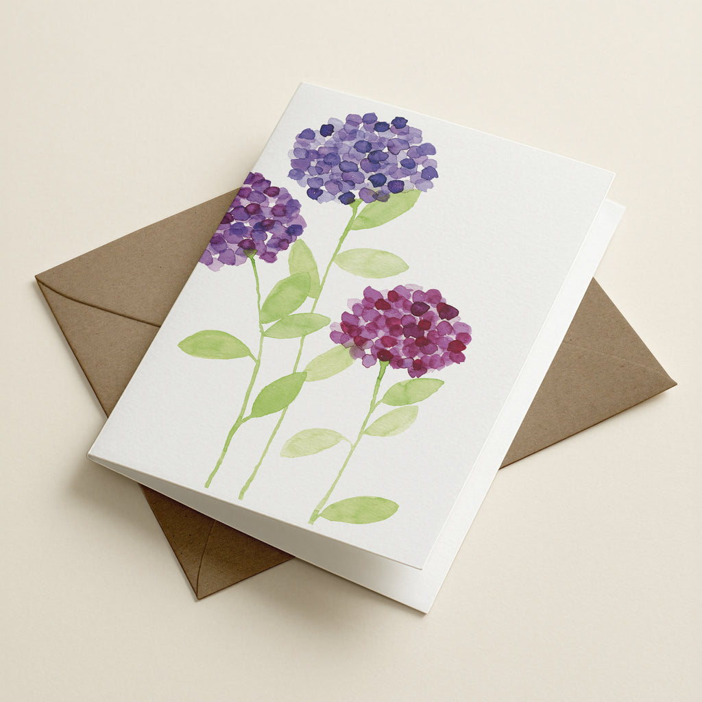 WS Hydrangea - BOTANICAL GREETING CARD
