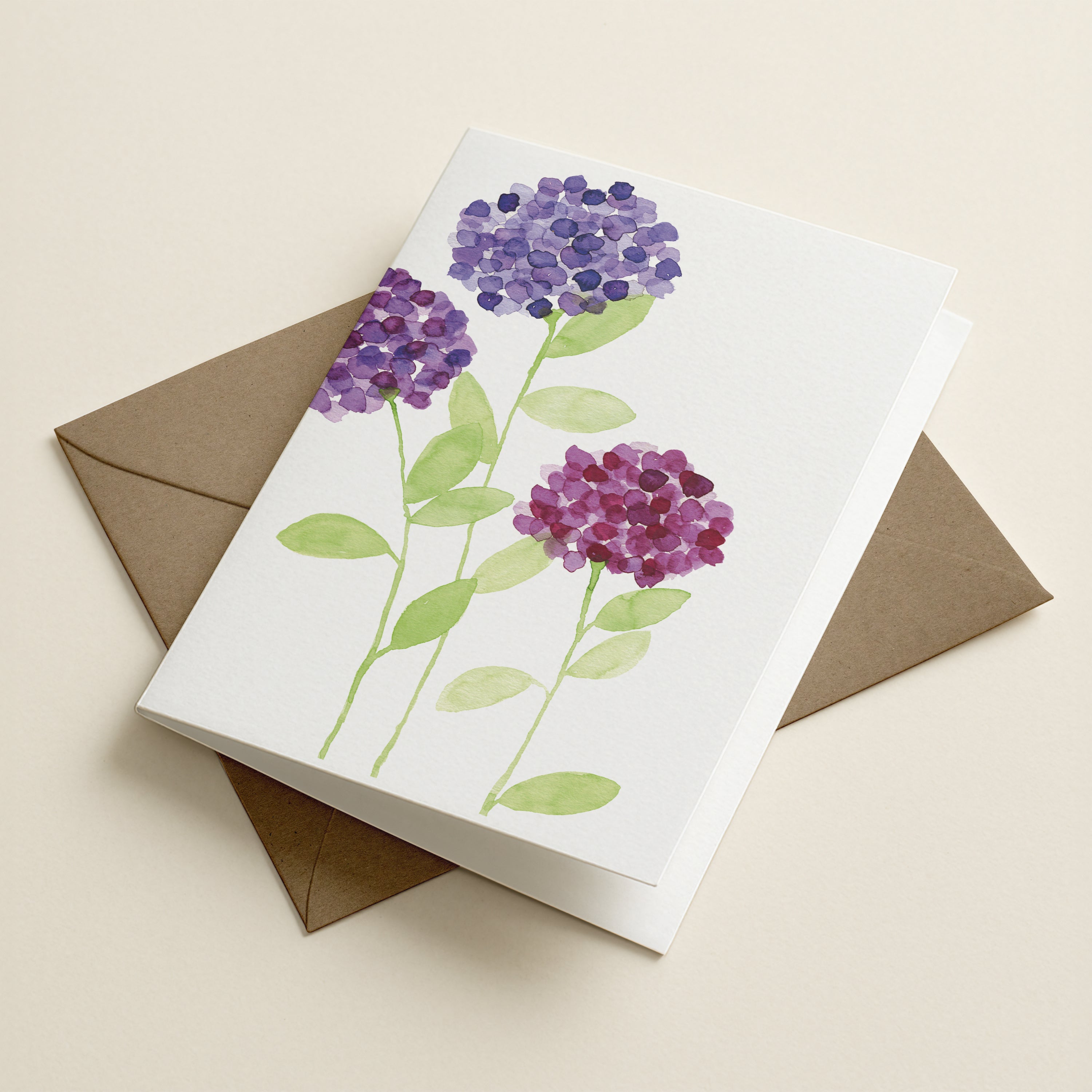 WS Hydrangea - BOTANICAL GREETING CARD