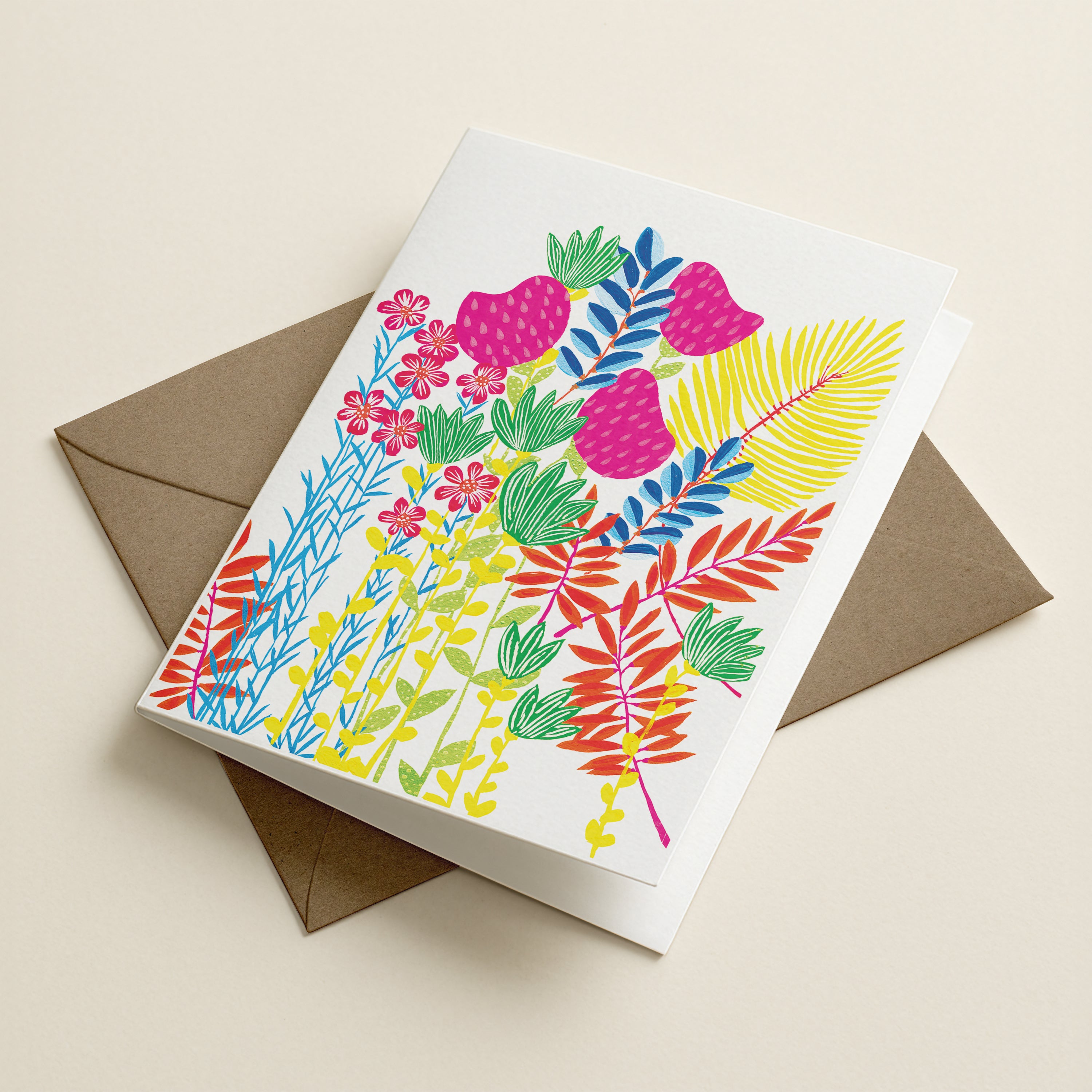WS Imagine Flower Jungle - BOTANICAL GREETING CARD