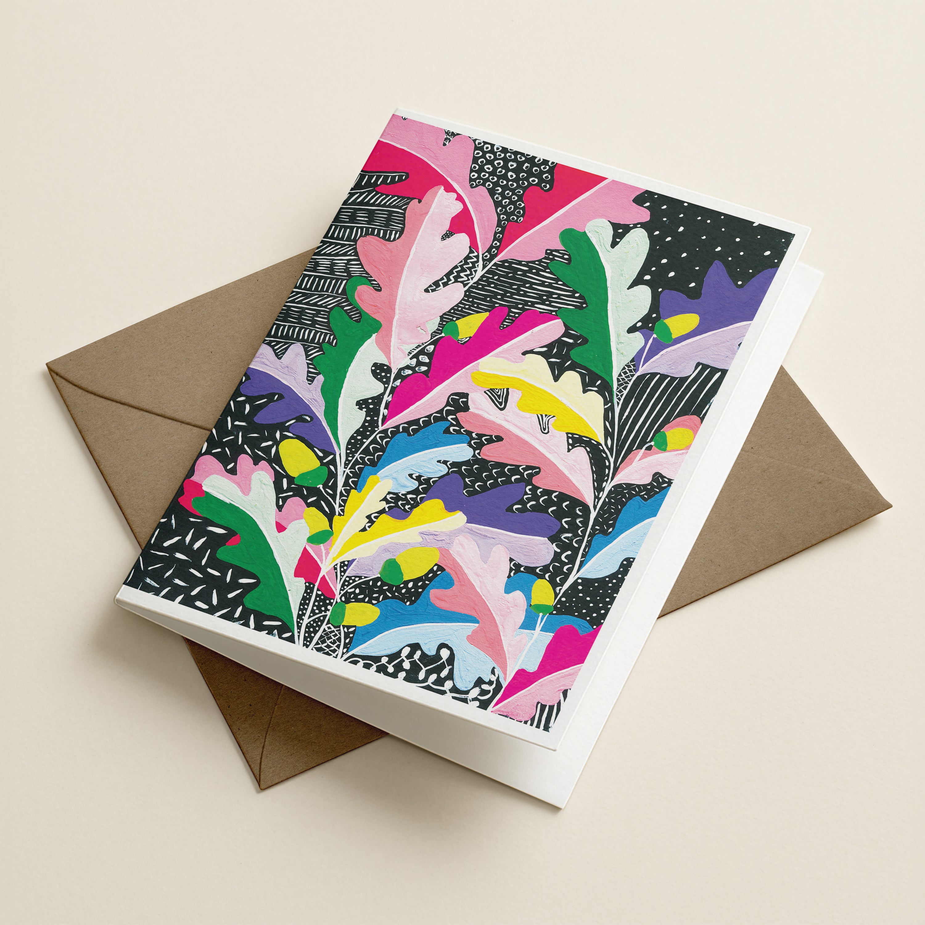 WS Imagine Rainbow Acorn - Botanical Greeting Card