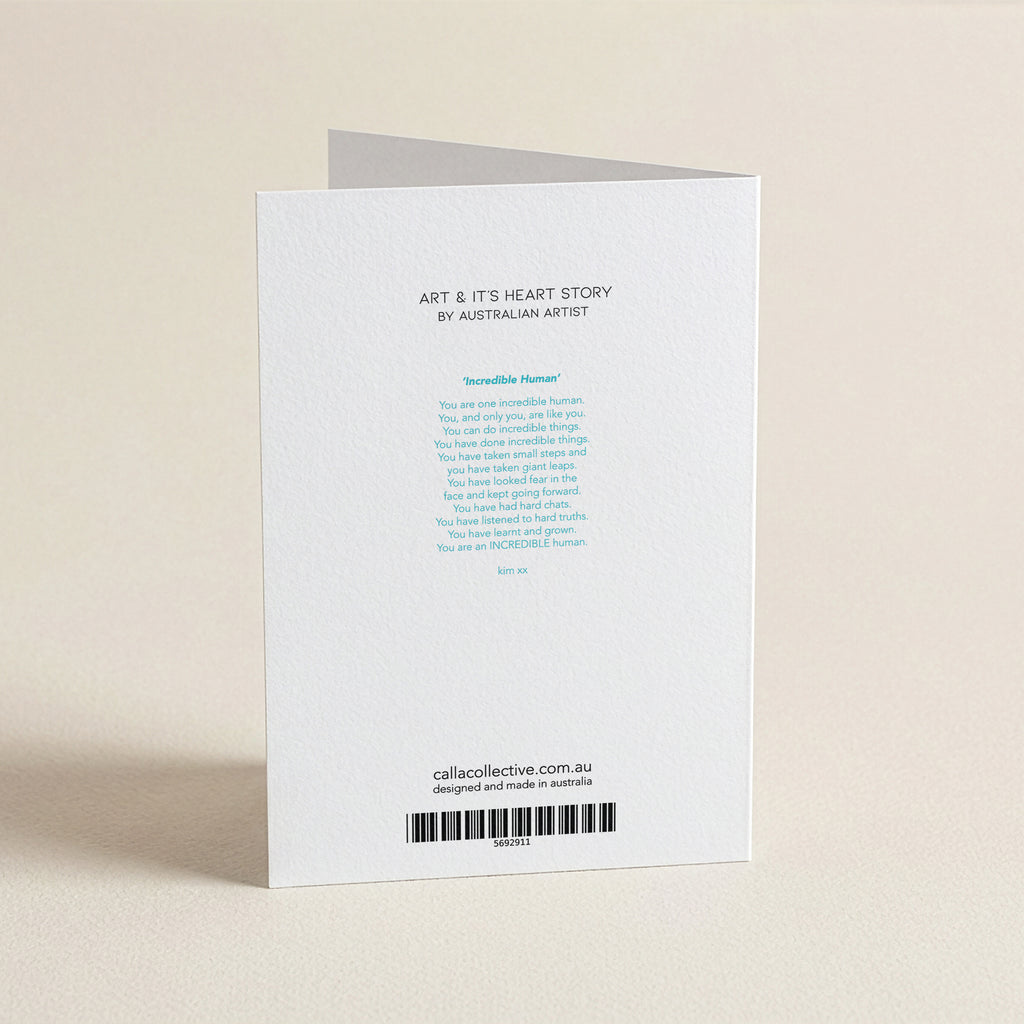 WS Incredible Human Blue - WCO - Word Greeting Card