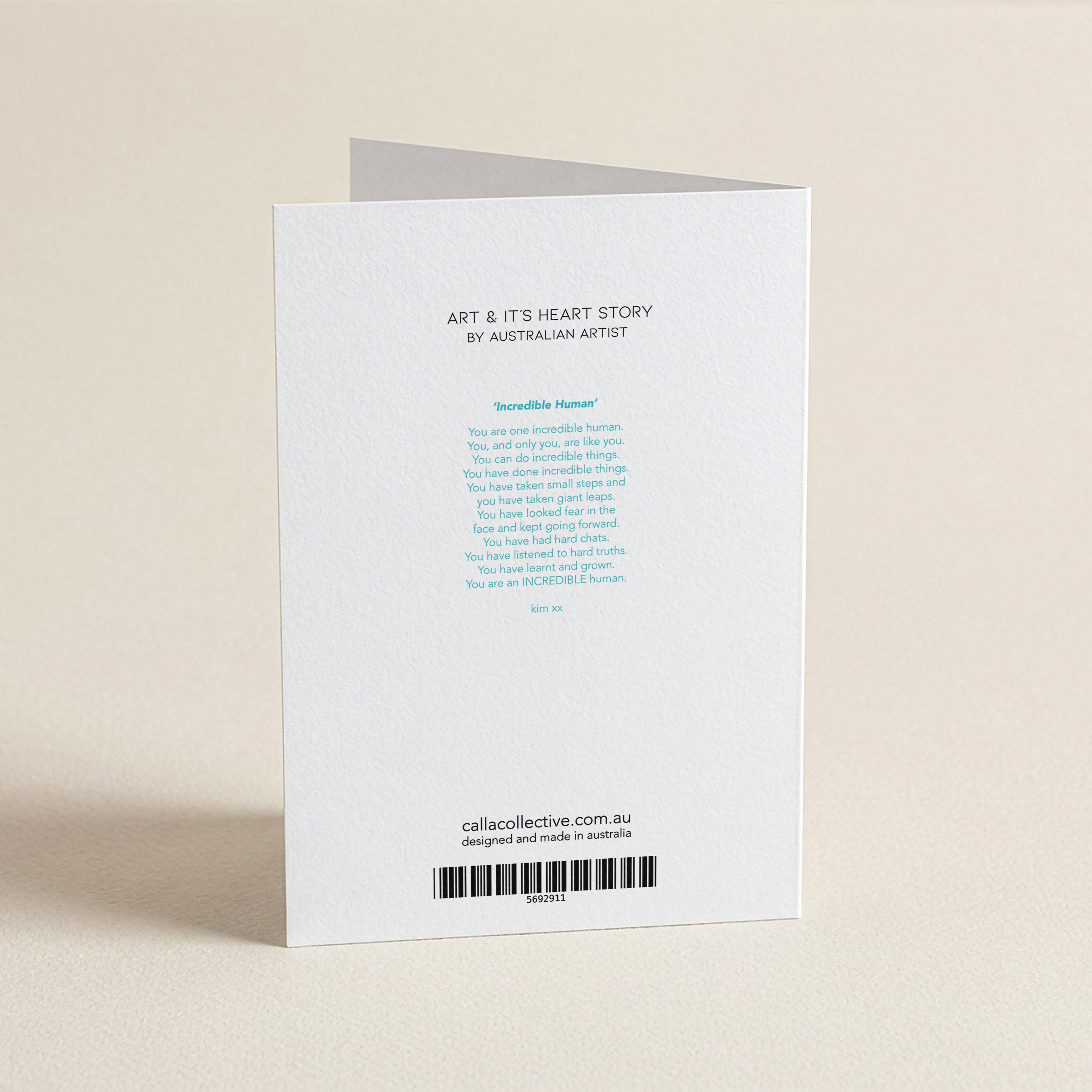 WS Incredible Human Blue - WCO - Word Greeting Card