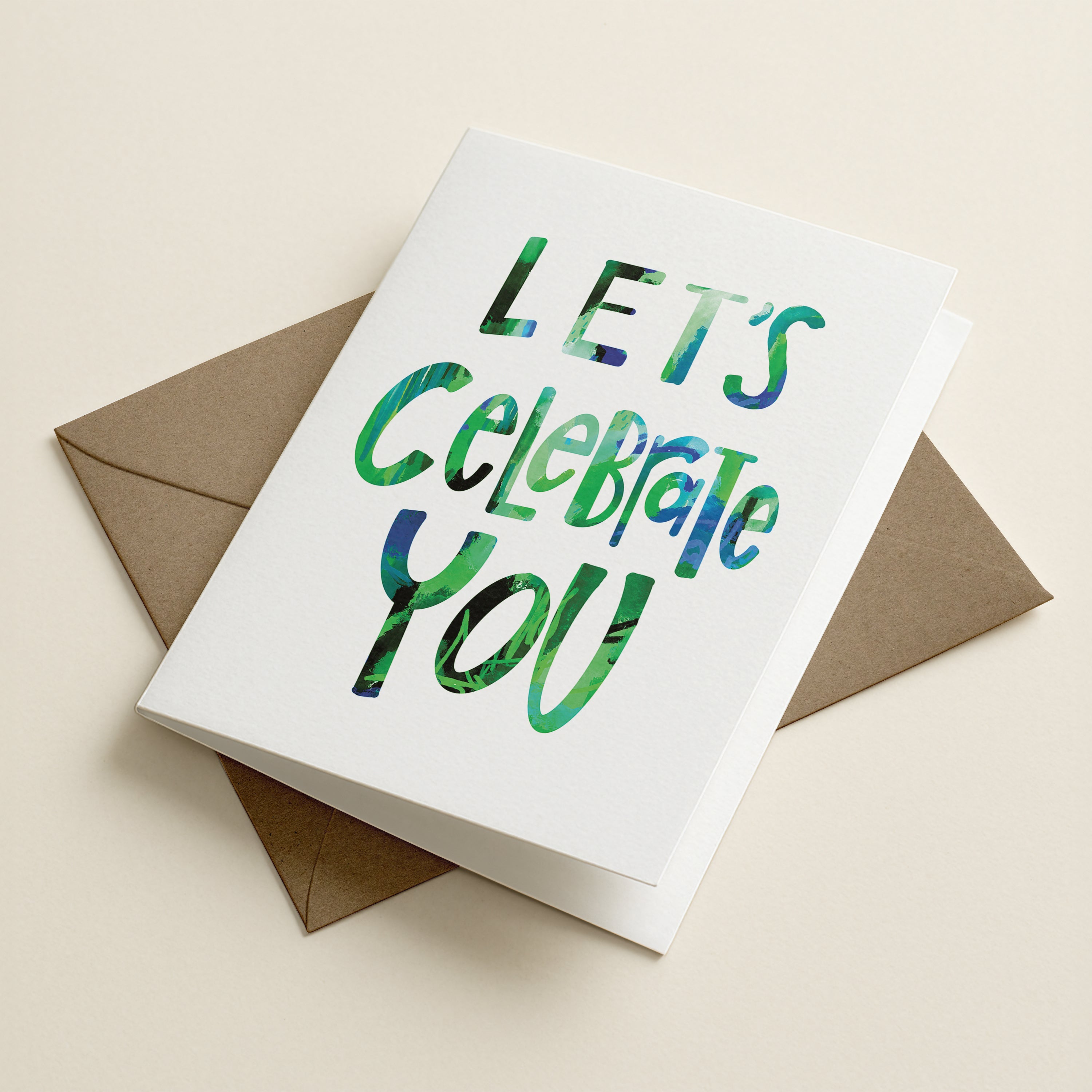 Let's Celebrate You - WCO - Word Greeting Card