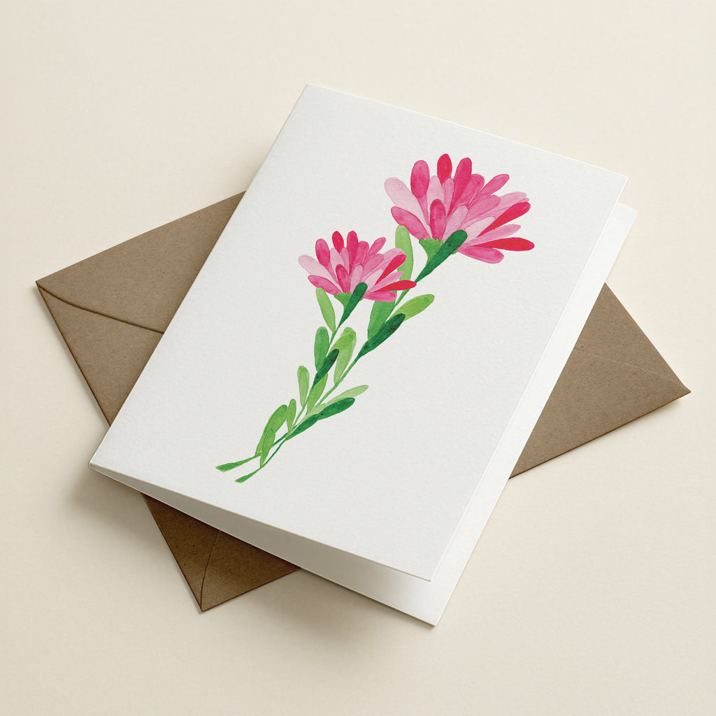 WS Pink Bloom Duo - Botanical Greeting Card
