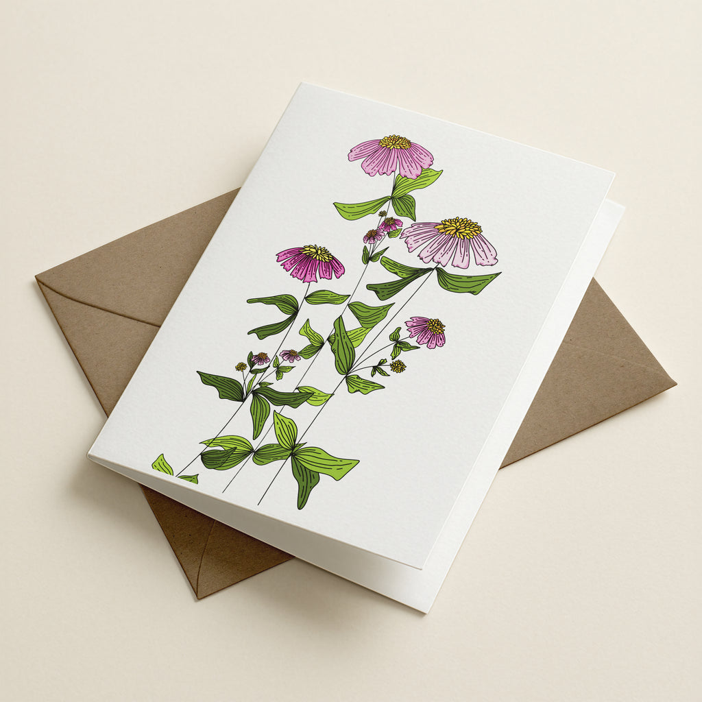Pink Pretty Bloom - Botanical Greeting Card
