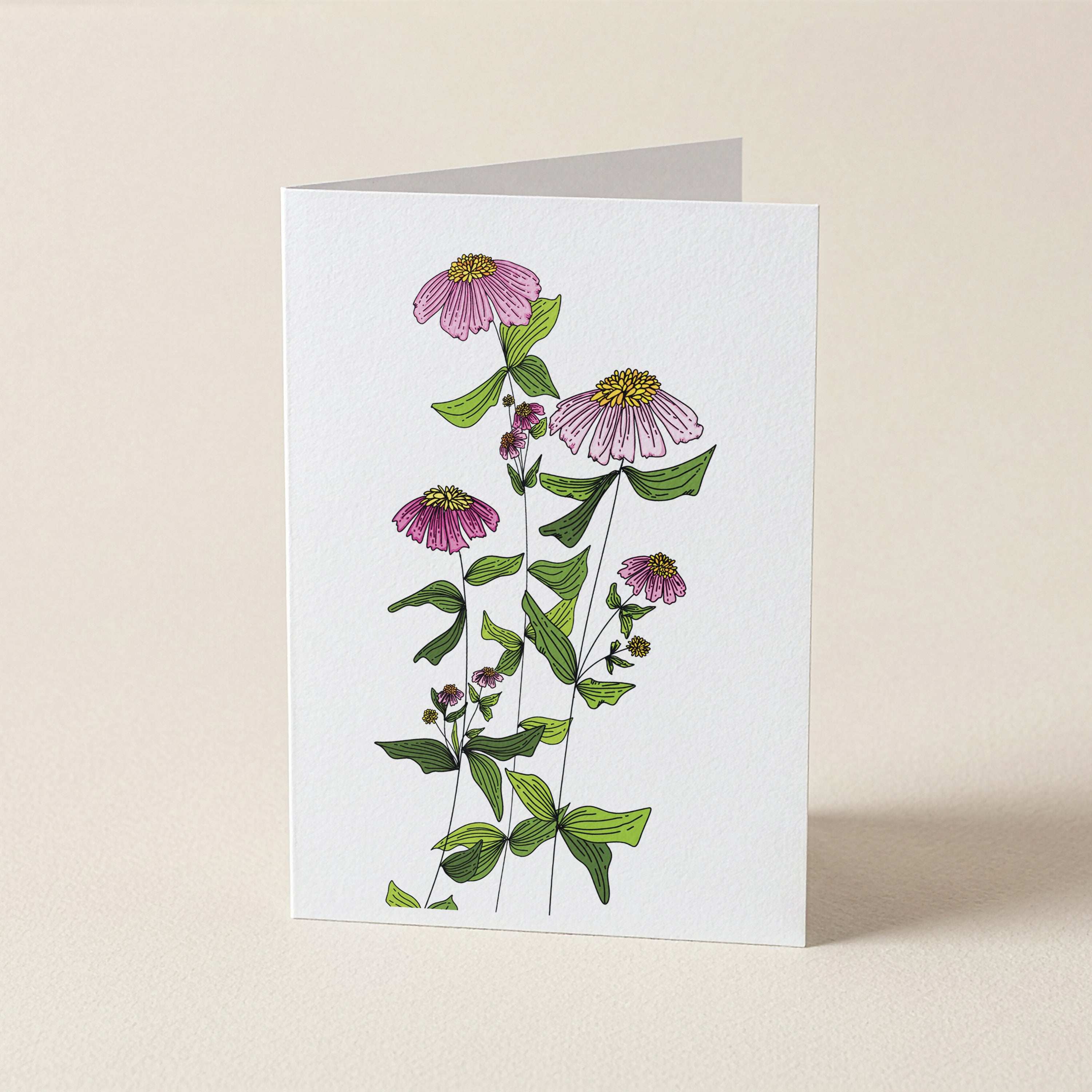 Pink Pretty Bloom - Botanical Greeting Card