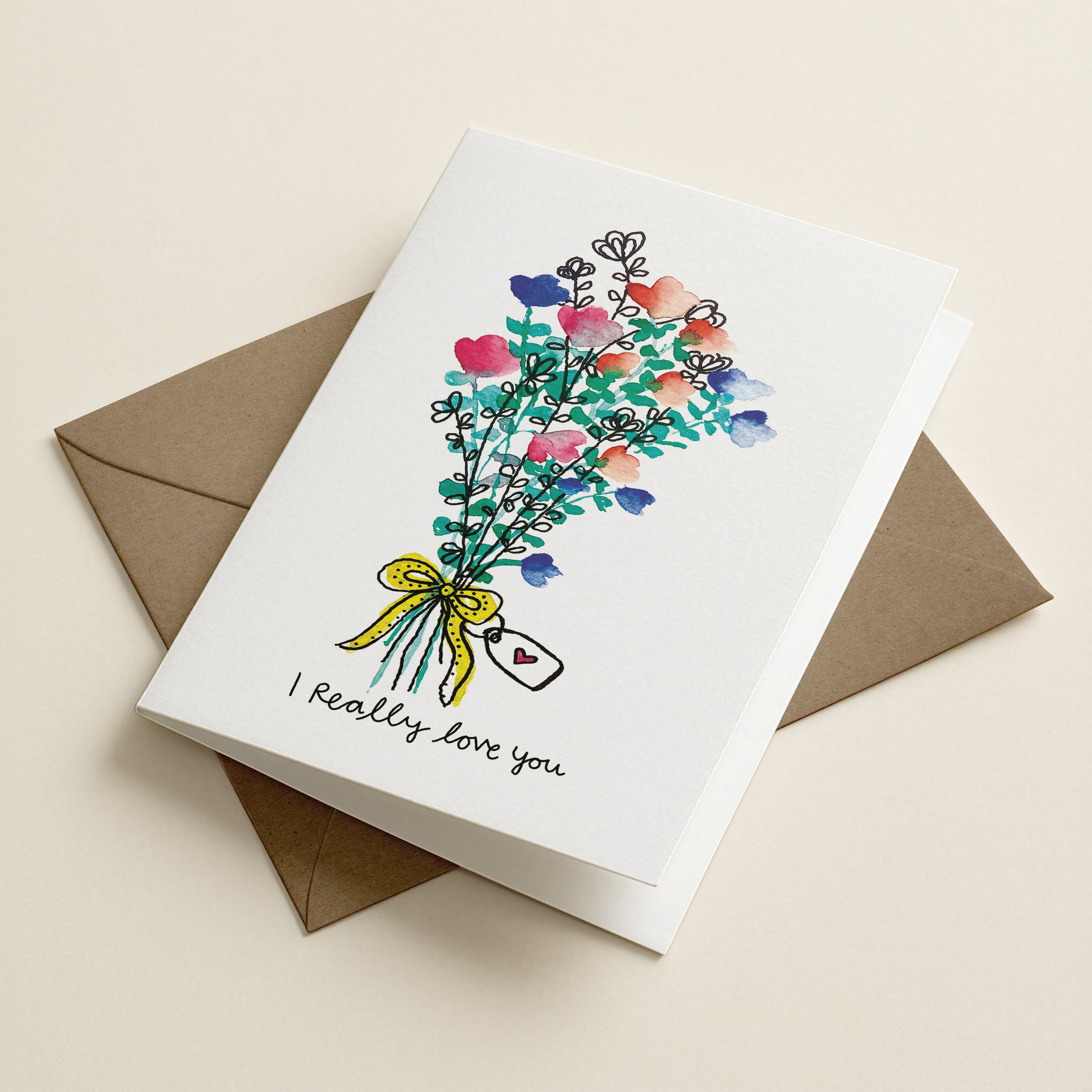 WS I really love you - FB - Word Greeting Card