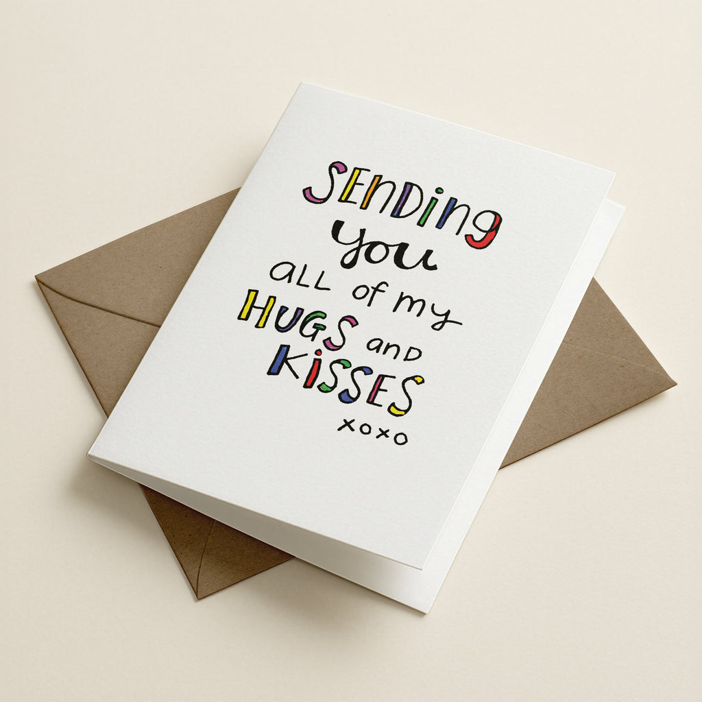 Sending You All My Hugs - WW - Word Greeting Card