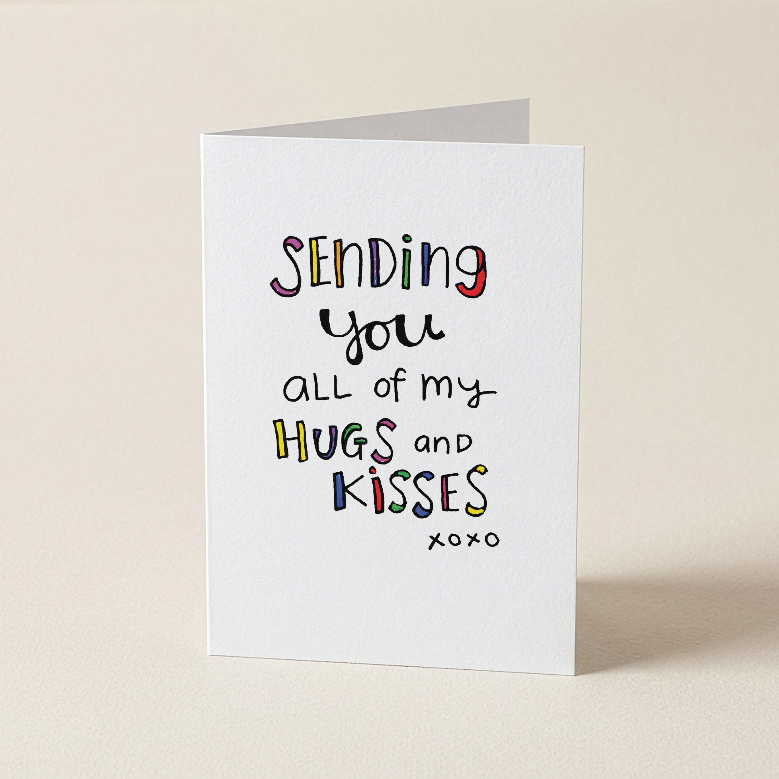 Sending You All My Hugs - WW - Word Greeting Card