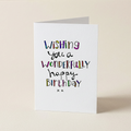 Wishing You a wonderfully Happy Birthday - WW - Word Greeting Card