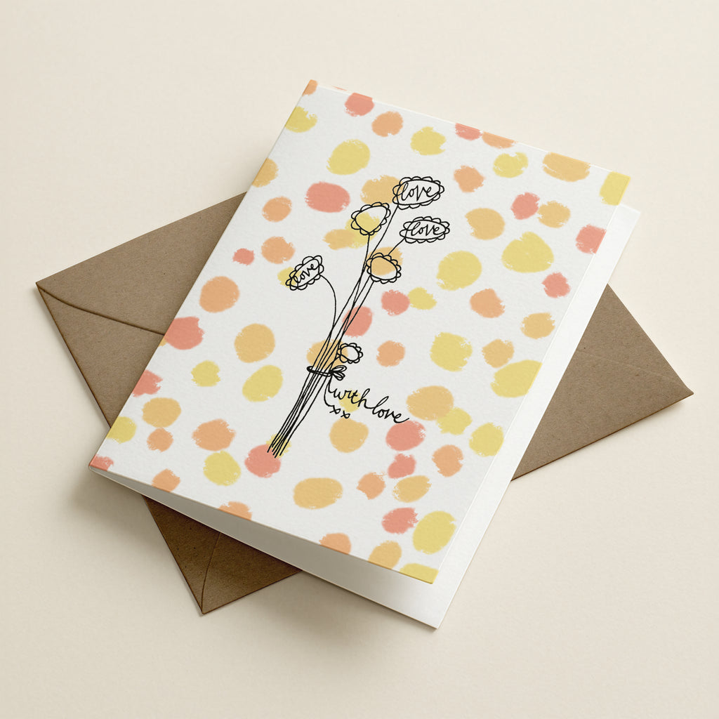 'With Love' - SPT - Word greeting card