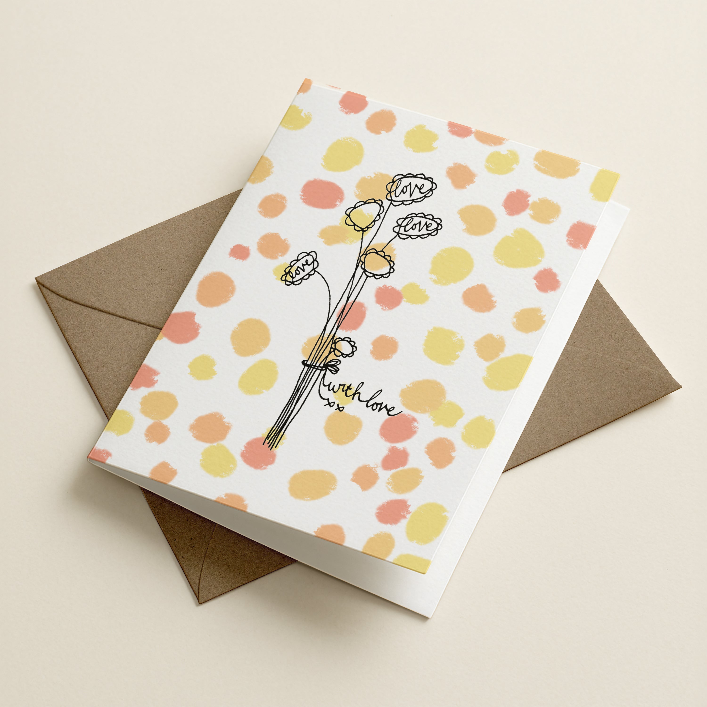 'With Love' - SPT - Word greeting card