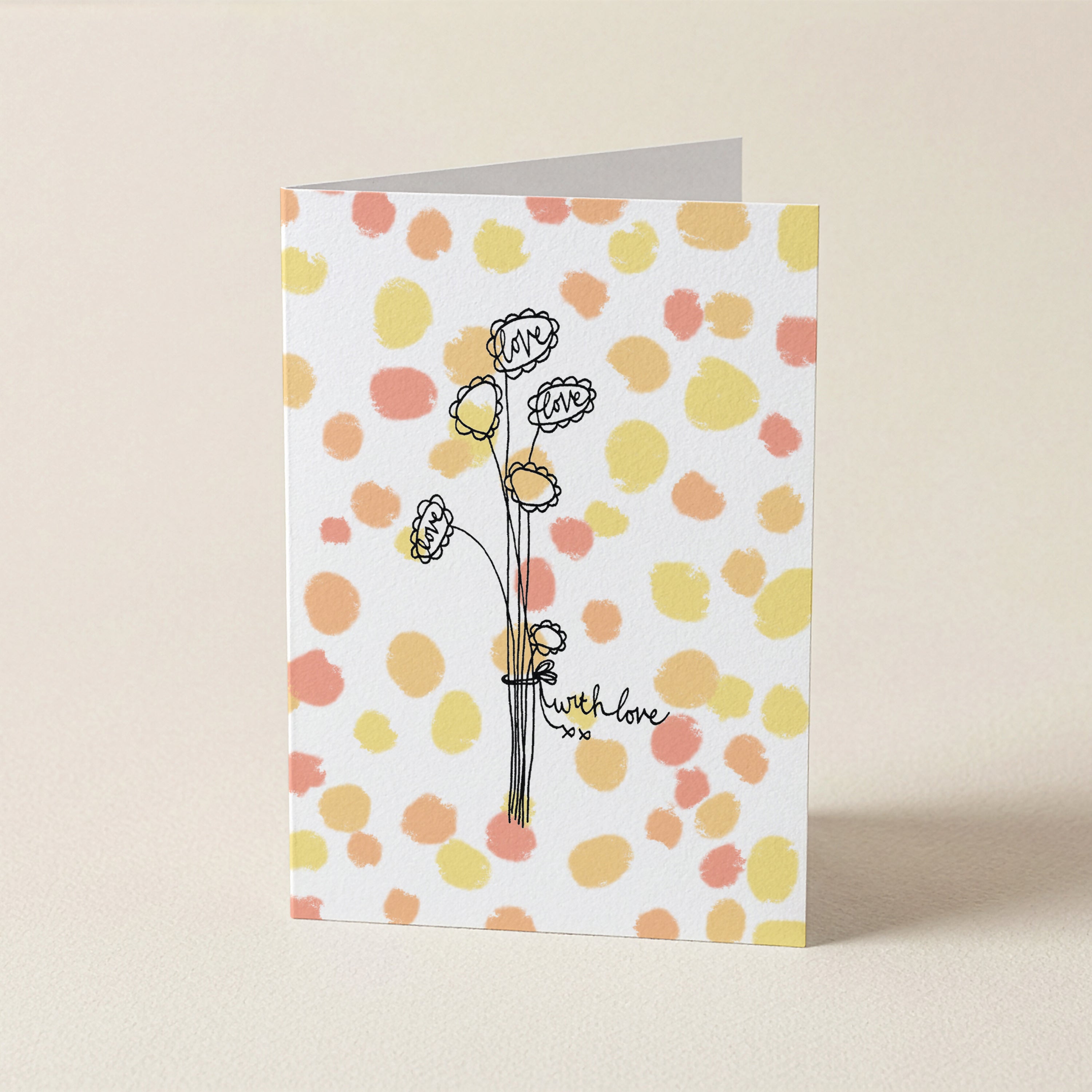 'With Love' - SPT - Word greeting card