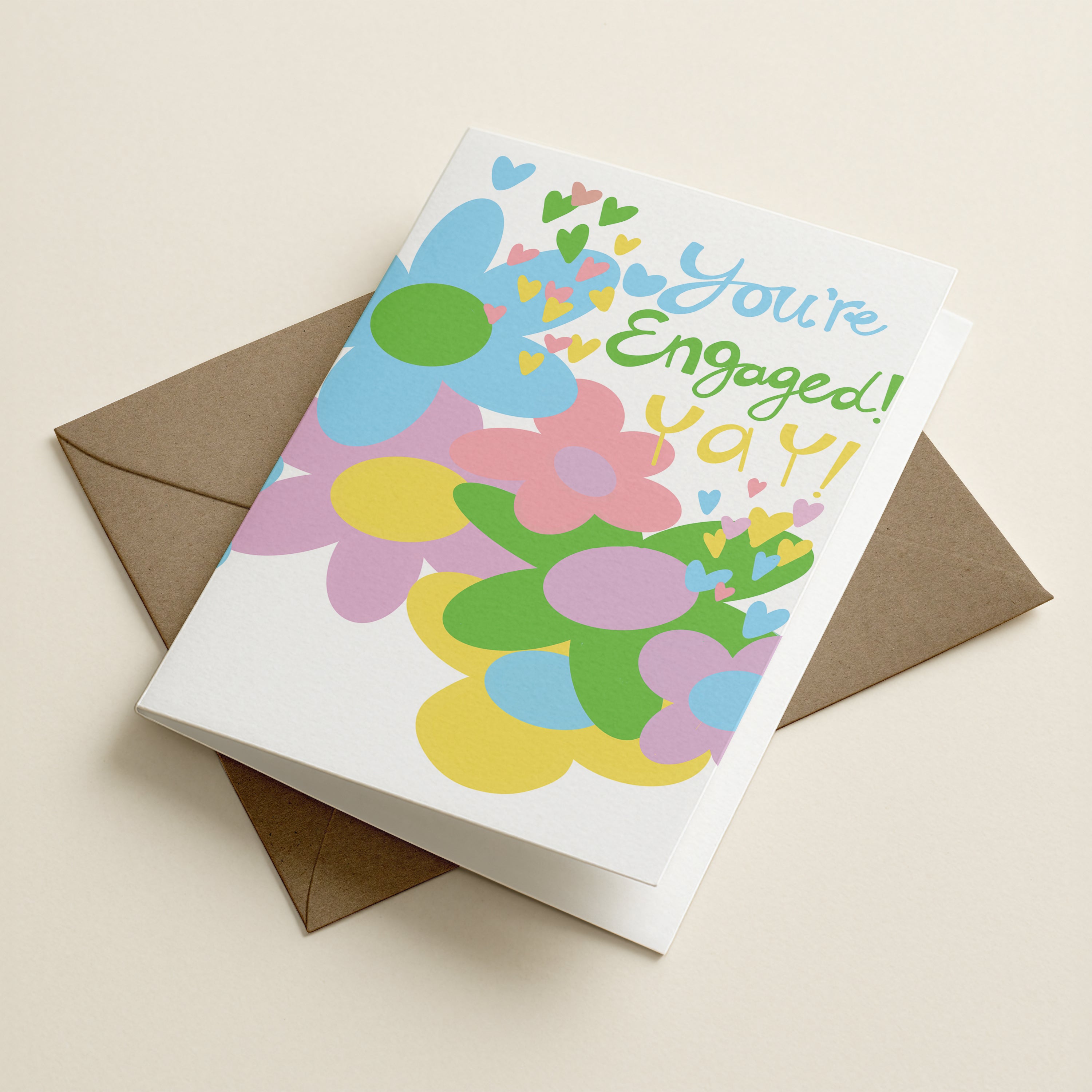 Yay! You're Engaged - CEL - Word Greeting Card