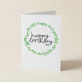 WS Happy Birthday Wreath - WRS - Word Greeting Card