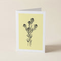 WS Block Proteas Yellow - Botanical Greeting Card