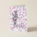 'Happy Birthday' Pink/Purple - SPT - Word Greeting Card