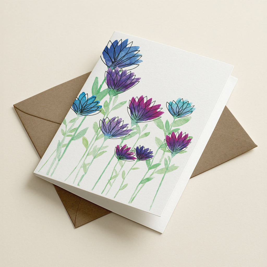 Happy Purple Dayz - Botanical Greeting Card