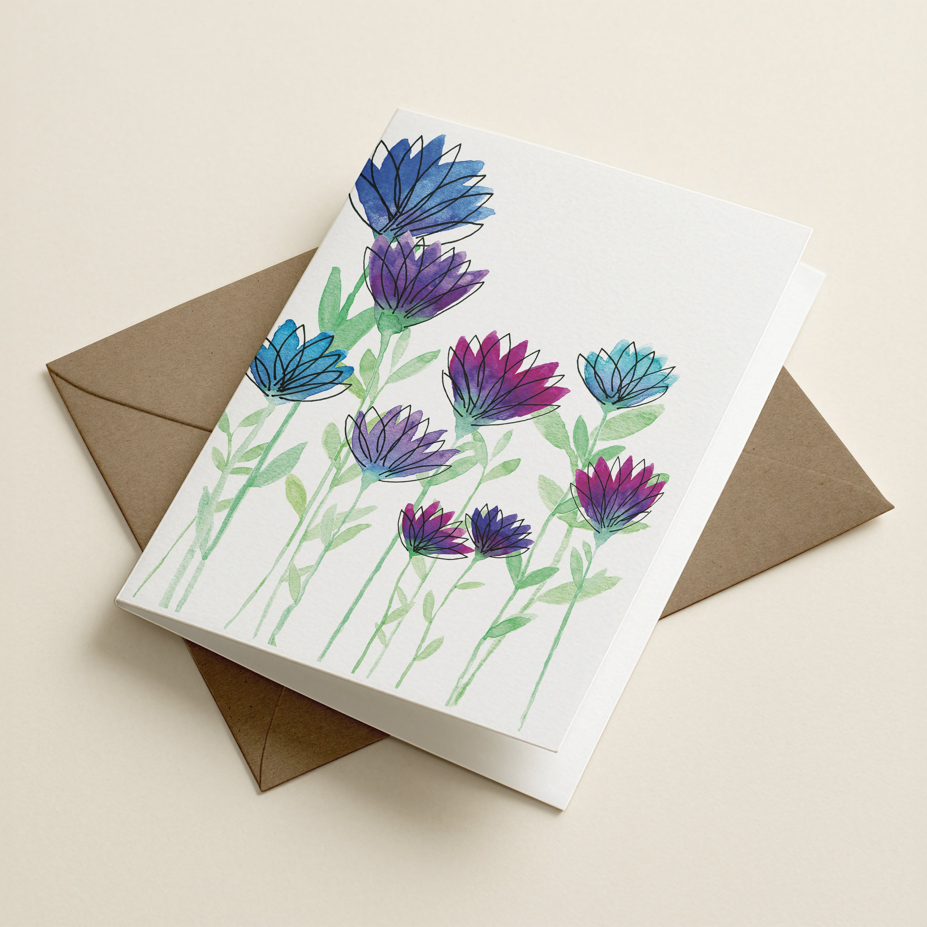 Happy Purple Dayz - Botanical Greeting Card
