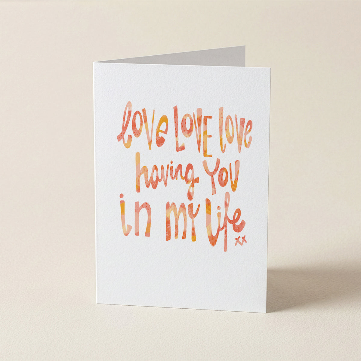 WS Love Love Love In Life - WCO - Word Greeting Card