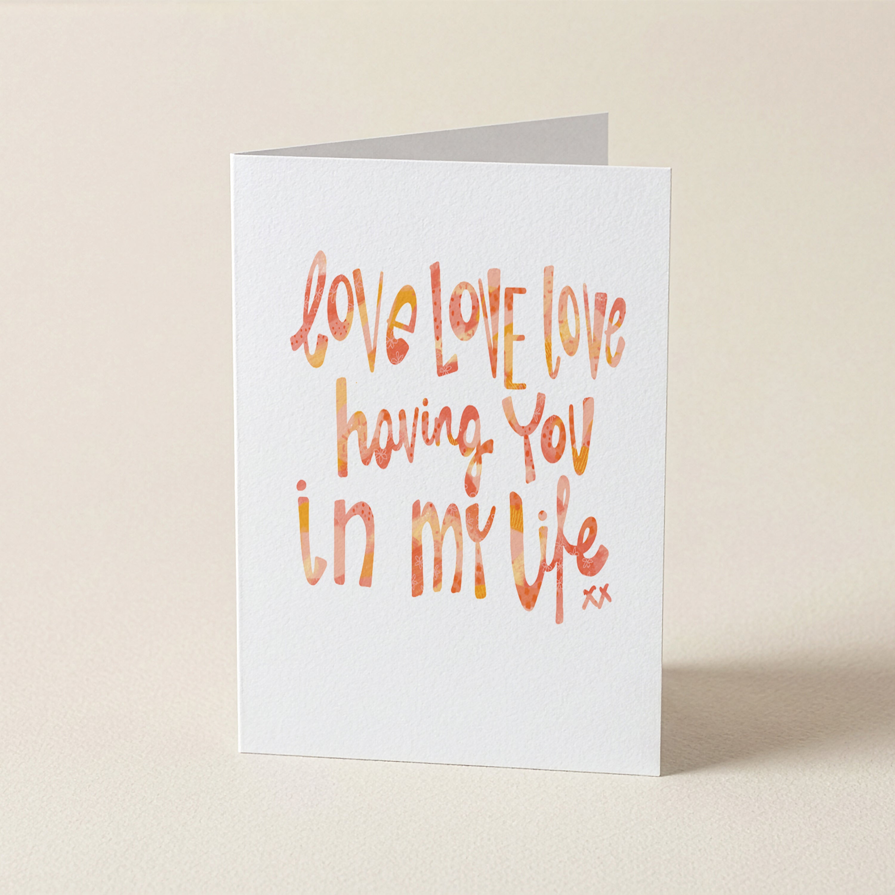Love Love Love In Life - WCO - Word Greeting Card