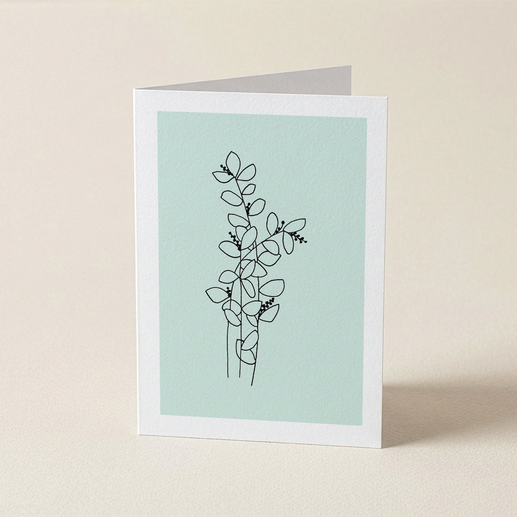 WS Block 'Minty Native Leaves' - BOTANICAL GREETING CARD