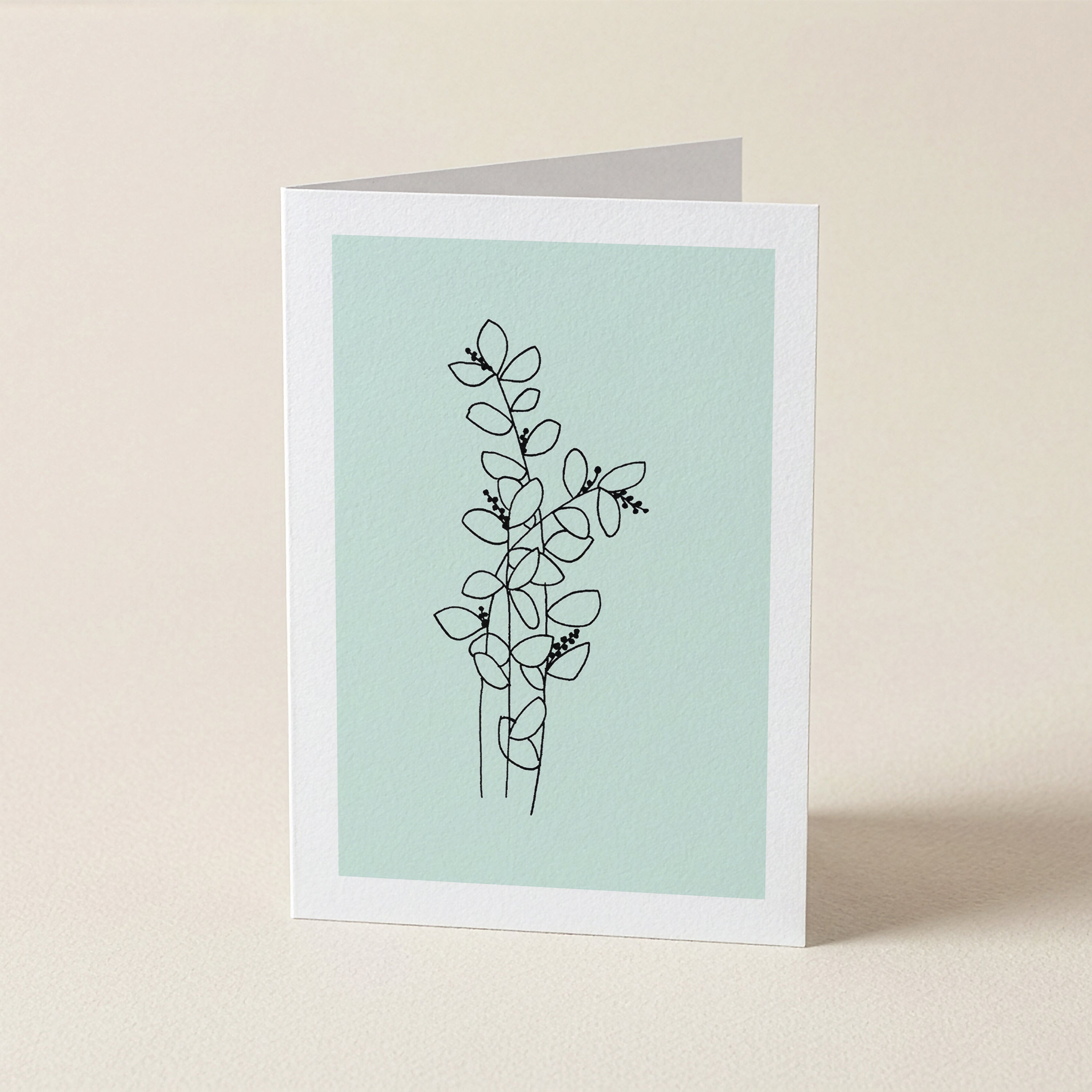 WS Block 'Minty Native Leaves' - BOTANICAL GREETING CARD