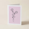WS Block 'Big Mama Daisy' Pink - BOTANICAL GREETING CARD