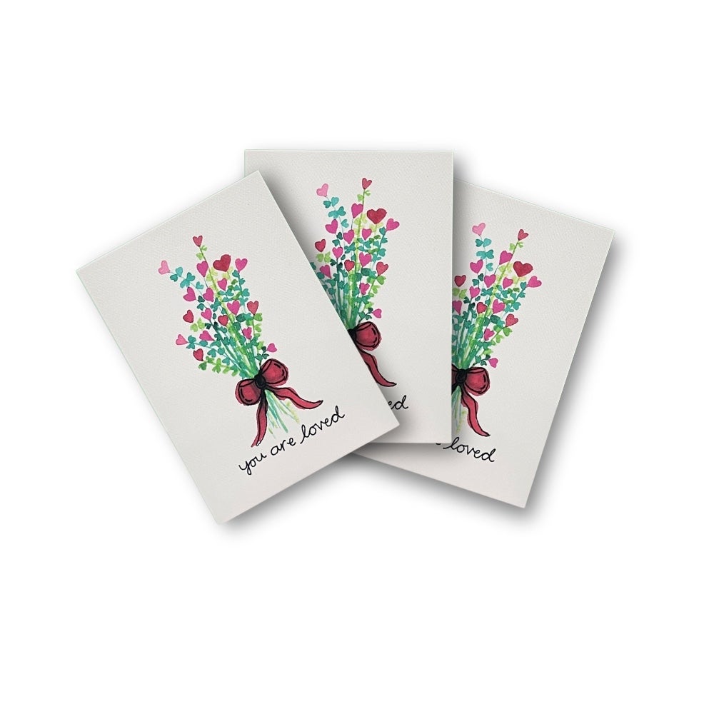 'You are Loved' (Bunch of Hearts) LARGE GIFT TAG — Kim Miatke ART | Calla Collective