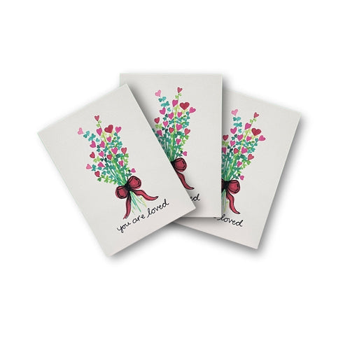 'You are Loved' (Bunch of Hearts) LARGE GIFT TAG — Kim Miatke ART | Calla Collective