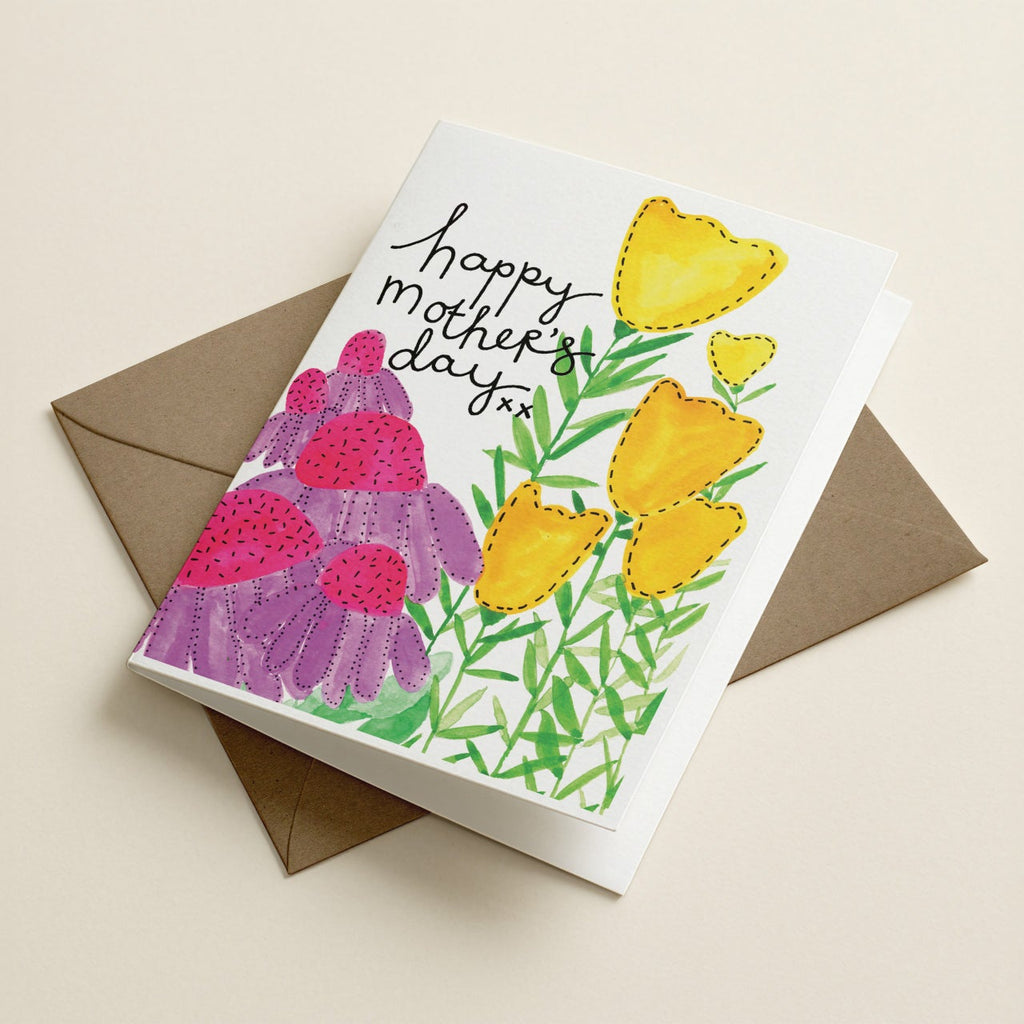 'Happy Mother's Day (Flower Garden)' — W/S CARD PACK of 4 | Calla Collective